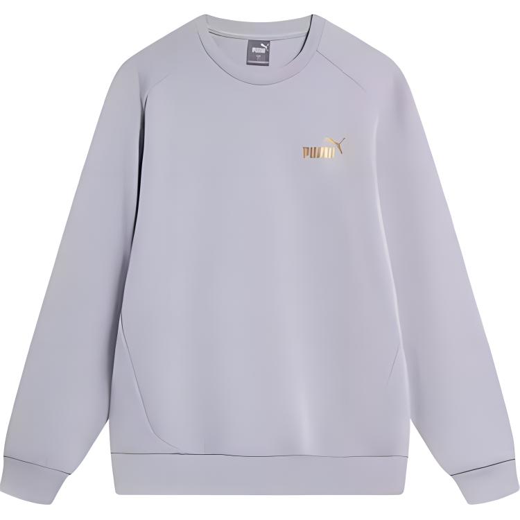 Puma Unisex Gray Crew Neck Sweatshirt Casual Essential Long Sleeve 678368-19