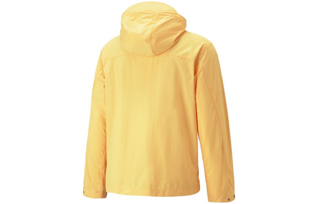 Lookbook PUMA Unisex Mustard Outdoor Woven Jacket with Zipper and Multiple Pockets. 537962-40