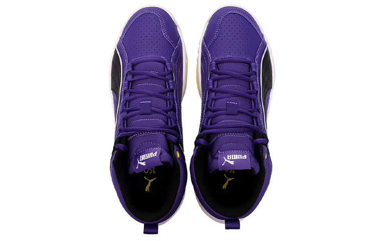 Shop Puma Unisex Rebound Future Evo Mid-Top Viola/Oro 374899-09