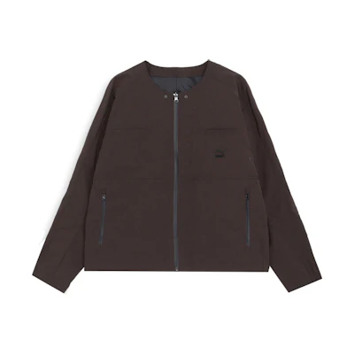 Puma Unisex Reversible Collarless Long Sleeve Jacket Brown 622718-31