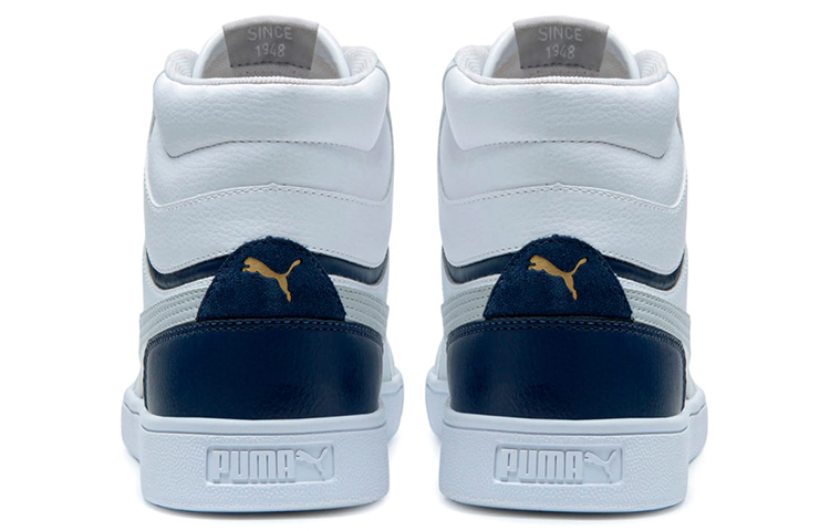 Shop Puma Unisex Shuffle Mid Sepatu Putih/Biru/Abu-abu 384319-50