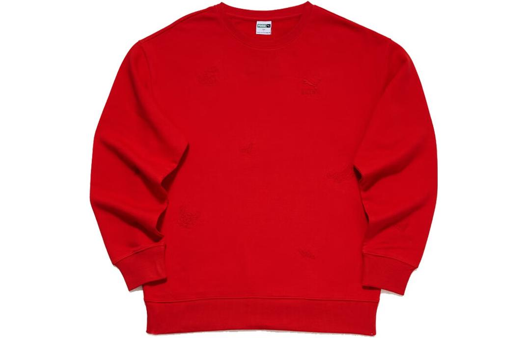 Puma Unisex Solid Red Crewneck Pullover Sweatshirt 625253-11