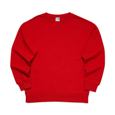 Puma Unisex Solid Red Crewneck Pullover Sweatshirt 625253-11