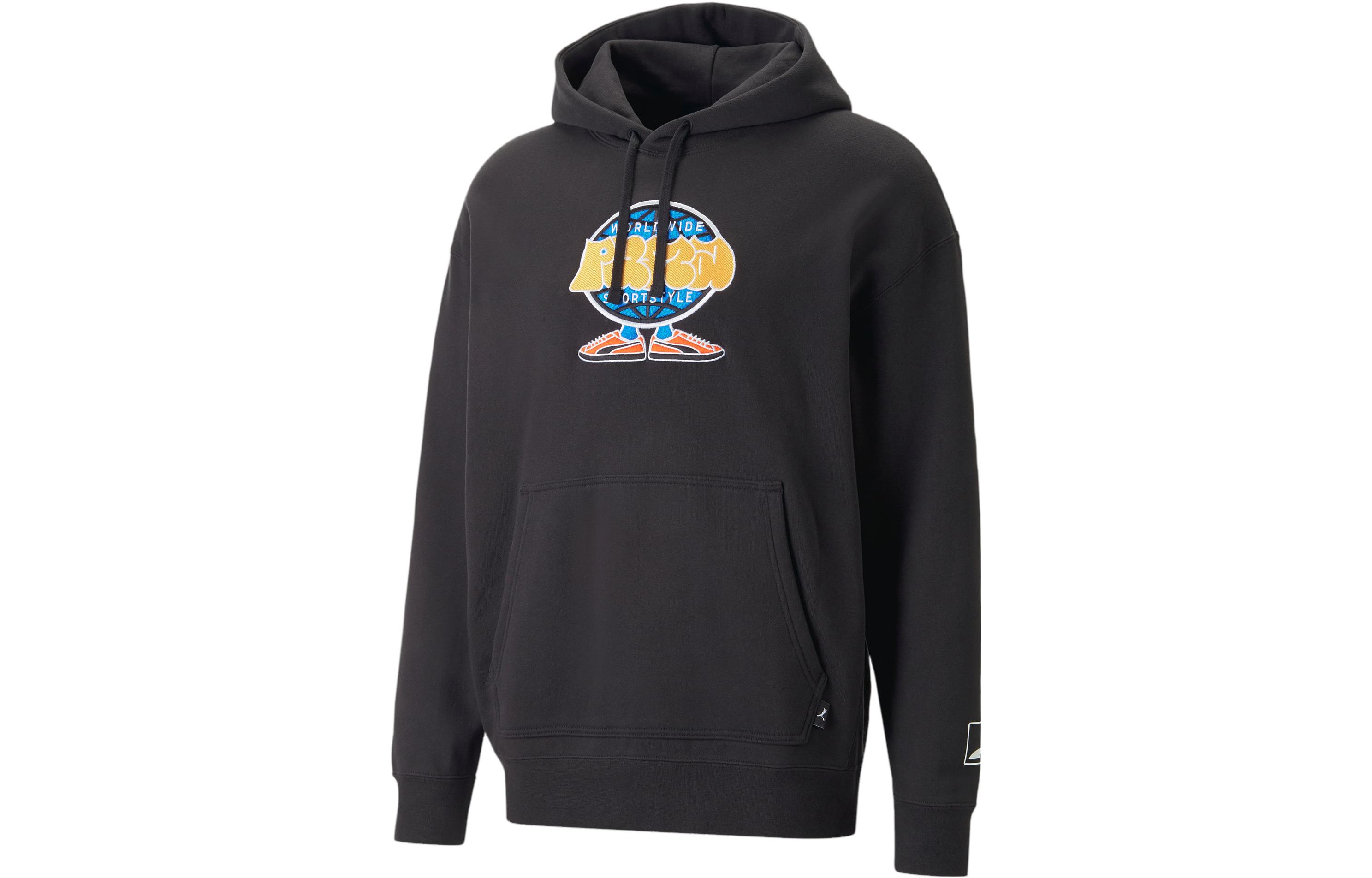 Puma UPTOWN Loose Fit Hoodie with Embroidery - Black 538027-01