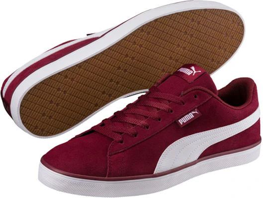 Puma Urban Plus Suede 耐磨防滑休閒板鞋 紅酒色 Shop Puma Urban Plus Suede 耐磨防滑休閒板鞋 紅酒色