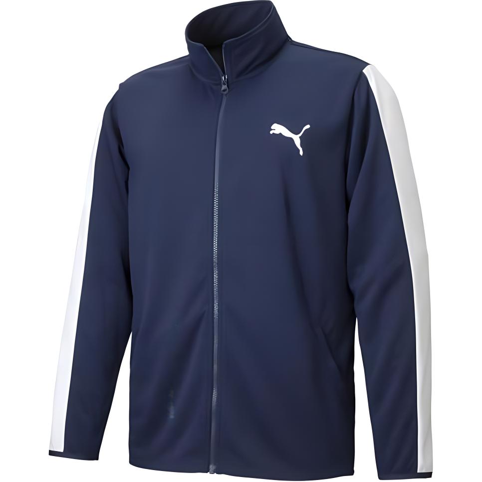 Puma Utility Logo Print Stand-Collar Navy Jacket Unisex Long Sleeve 845678-02
