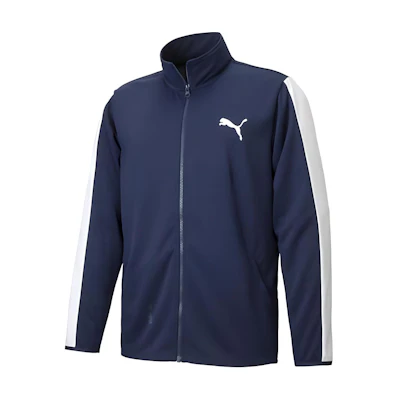 Puma Utility Logo Print Stand-Collar Navy Jacket Unisex Long Sleeve 845678-02