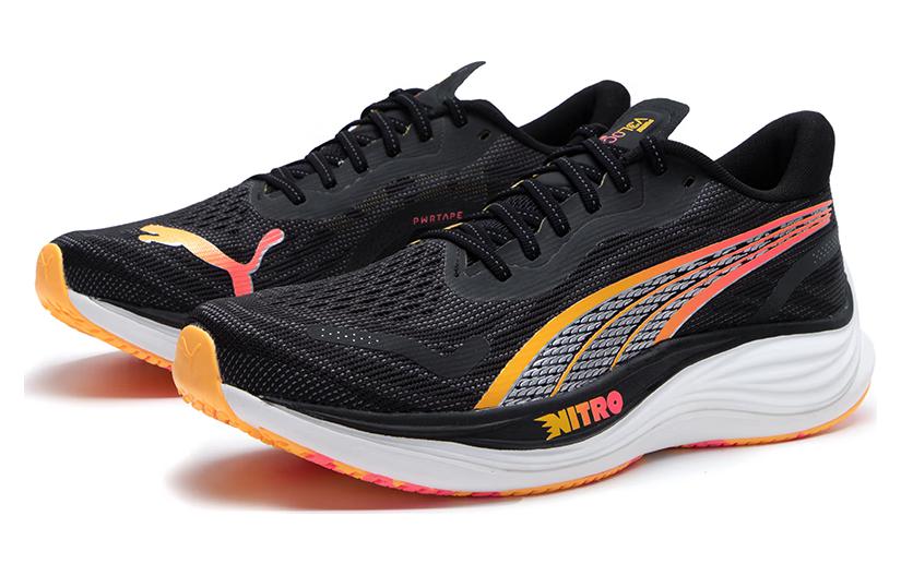 Lookbook PUMA Velocity Nitro 3時尚舒適 織物減震防滑耐磨 低幫 休閒跑步鞋 男款 黑黃