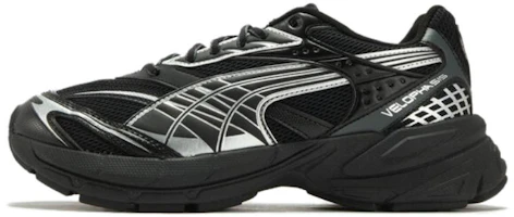 PUMA Velophasis Black Silver Dad Shoes Comfortable Casual Sneakers. 406204-02 PUMA Velophasis Black Silver Dad Shoes Comfortable Casual Sneakers. 406204-02