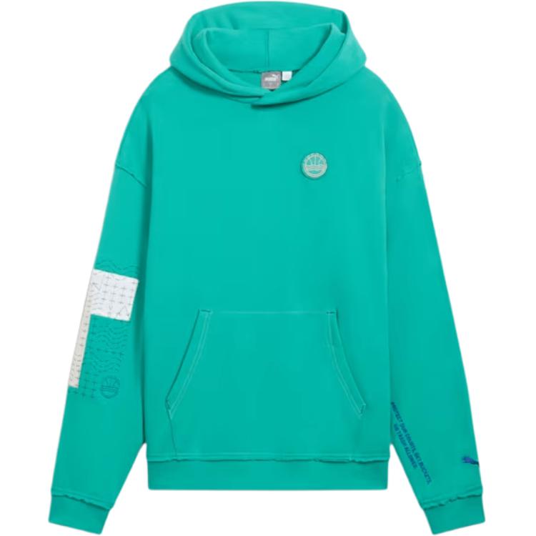 Puma Venice Beach Basketball SS24 Veniceball Logo Hoodie Green - Casual Fit 685625-01