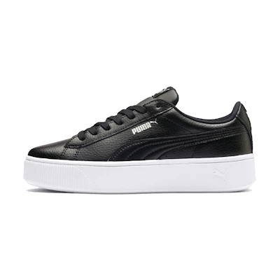 (W) Puma Vikky Stacked 'Black White'