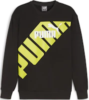 Puma Vintage Colorblock Lettering Crewneck Sweatshirt - Black 681298-51 Puma Vintage Colorblock Lettering Crewneck Sweatshirt - Black 681298-51