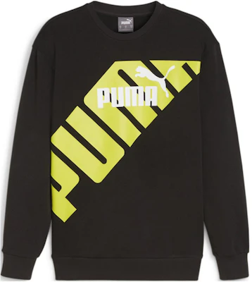 Puma 復古拼接字母印花圓領衛衣 - 黑色 681298-51 Buy Puma 復古拼接字母印花圓領衛衣 - 黑色 681298-51