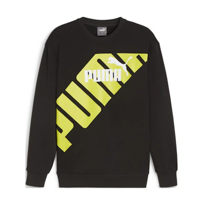 Puma Vintage Colorblock Lettering Crewneck Sweatshirt - Black 681298-51