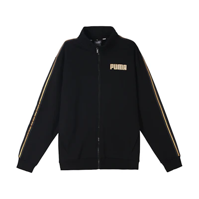 Puma Vintage Logo Knitted Fleece Jacket Black Winter Sportswear 587138-01