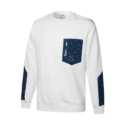 Puma Vintage Paisley Patchwork Pullover Sweatshirt White 534981-02