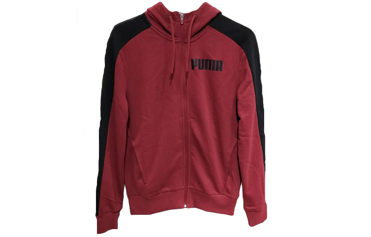Puma Vintage Red Zip-Up Hoodie Jacket Casual Sportswear 845162-09