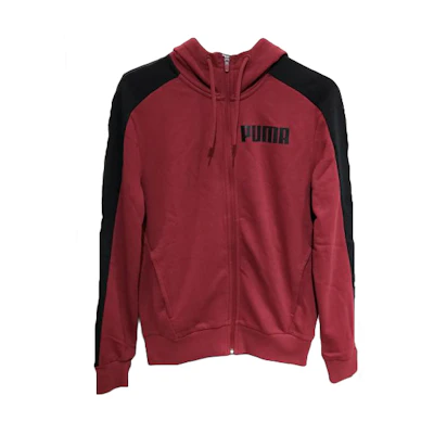 Puma Vintage Red Zip-Up Hoodie Jacket Casual Sportswear 845162-09