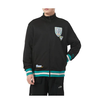 Puma Vintage Retro Track Jacket with Colorblock Design for Men - Black 628308-01