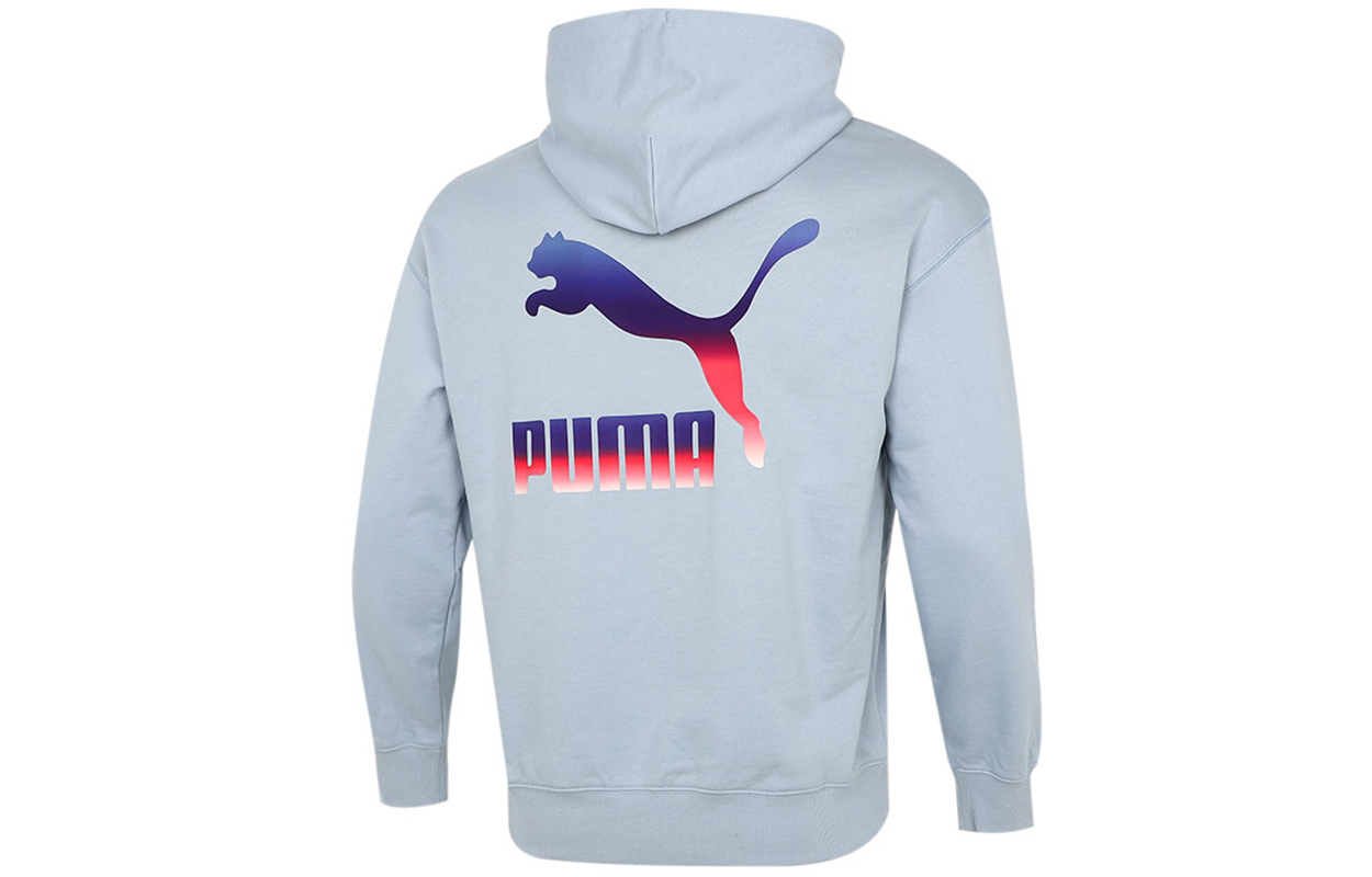 Puma Vintage Style Light Blue Hoodie for Running & Casual Wear 534443-61