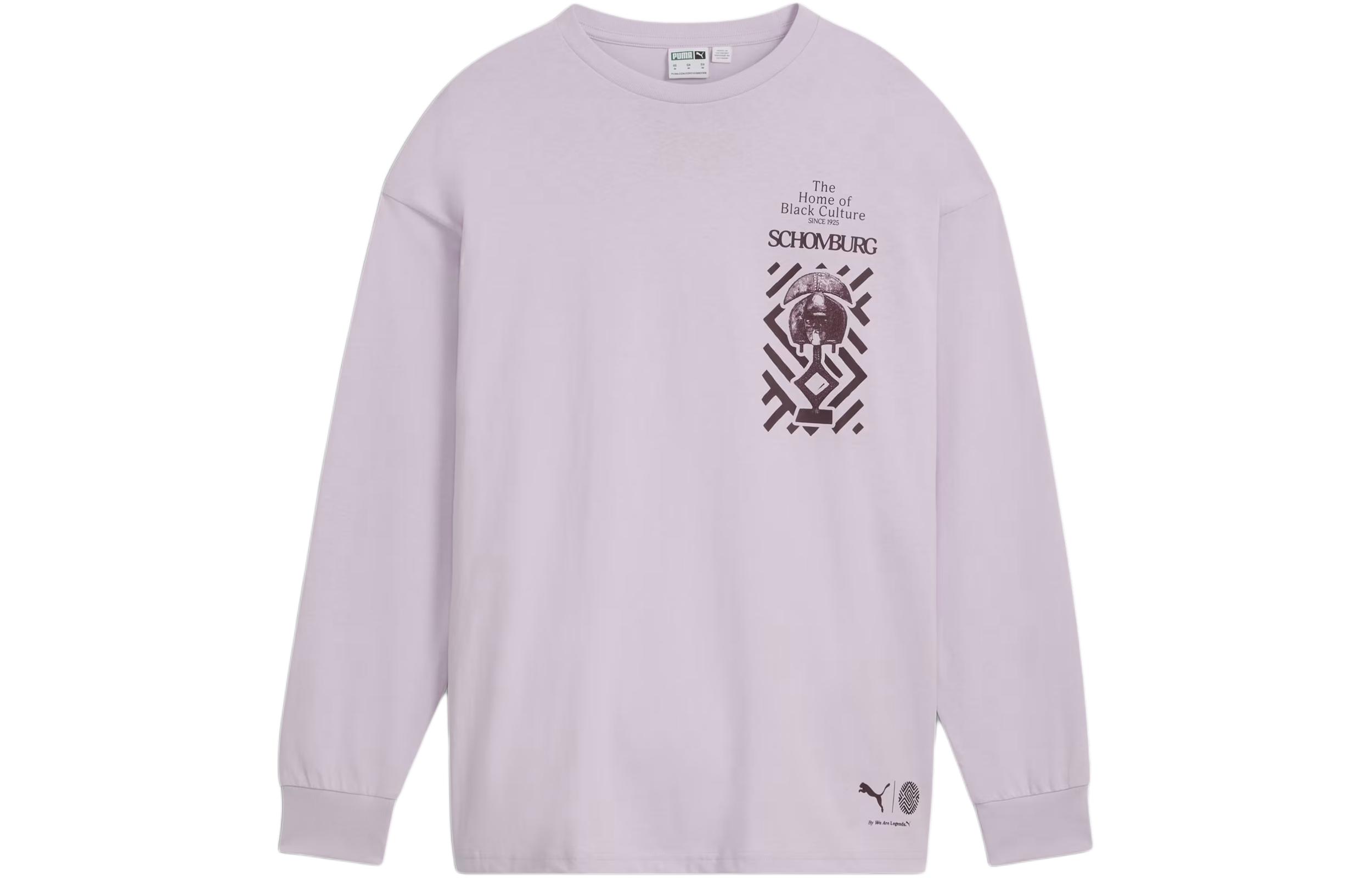 Puma We Are Legends Schomburg Pink Graphic Long Sleeve Tee Casualwear 627251-68