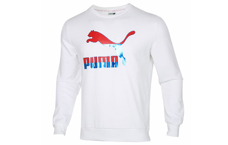 Puma White Casual Pullover Crewneck Sweatshirt 599296-02