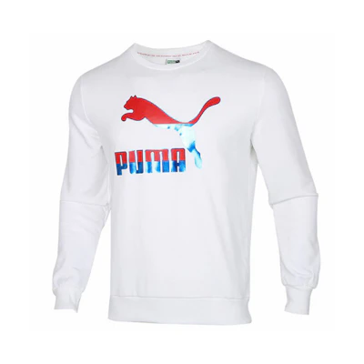 Puma White Casual Pullover Crewneck Sweatshirt 599296-02