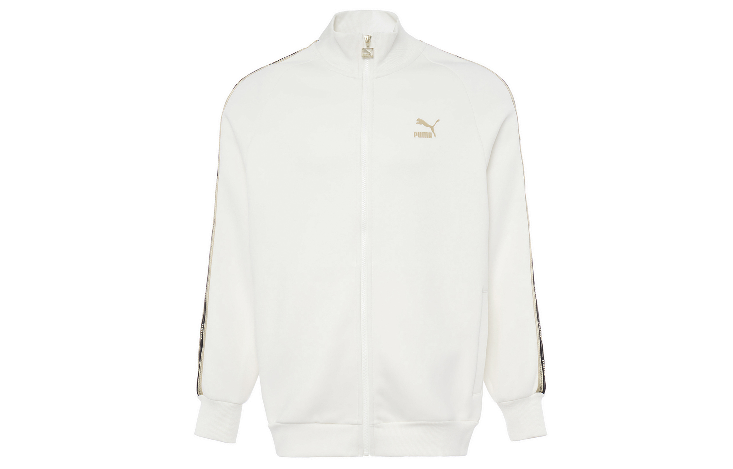 Puma White Colorblock Casual Stand-Collar Jacket 628309-65