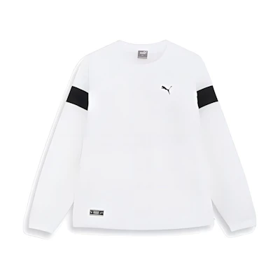 Puma White Crewneck Logo Printed Long Sleeve Sweatshirt 624907-04