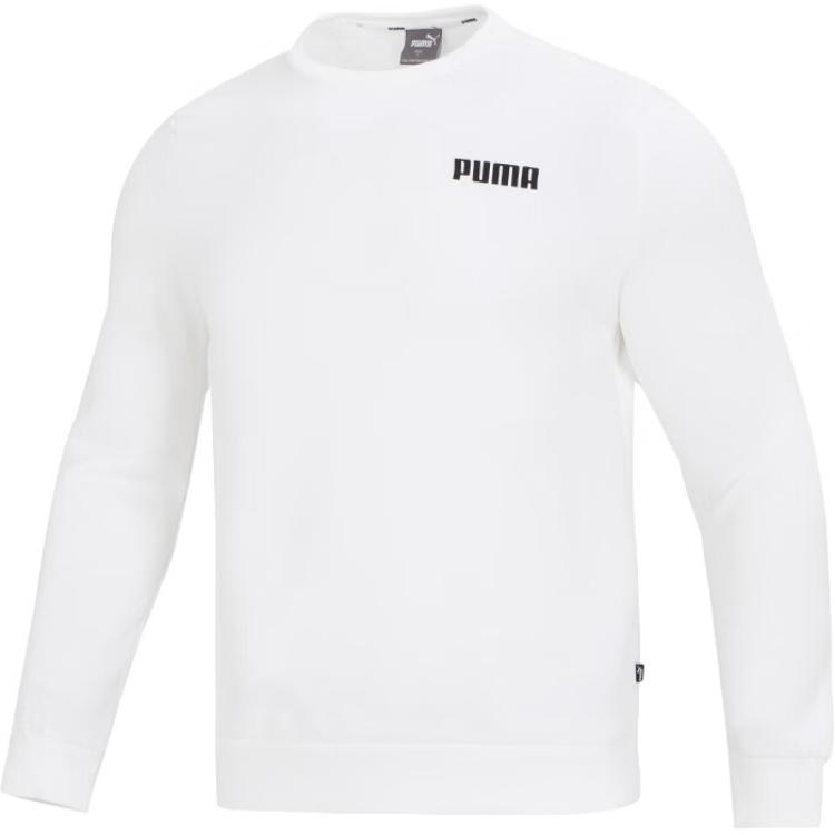 Puma White Crewneck Long Sleeve Sweatshirt with Letter Print 848737-02