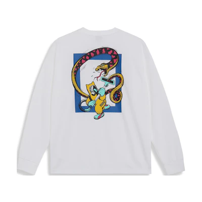 Puma White Crewneck Sweatshirt with Letter Print Design 623033-02