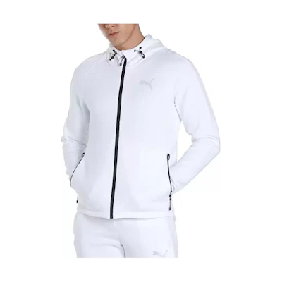 Puma White Full-Zip Hoodie Jacket 673313-02