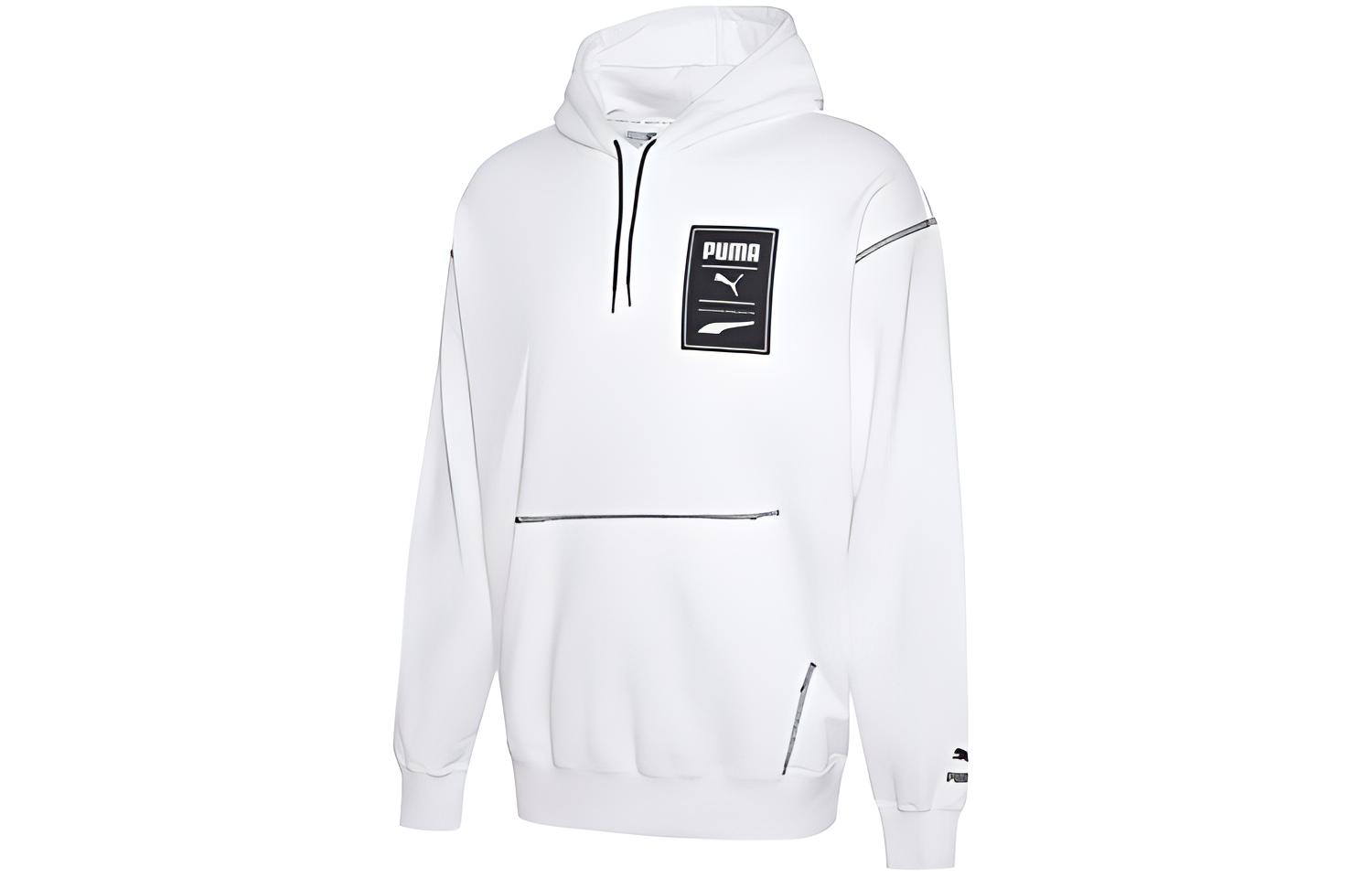 Puma White Graphic Print Casual Sports Sweatshirt 597886-02