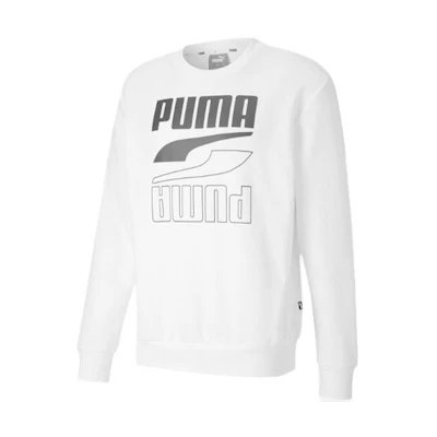 Puma White Graphic Print Crewneck Sweatshirt 585272-02
