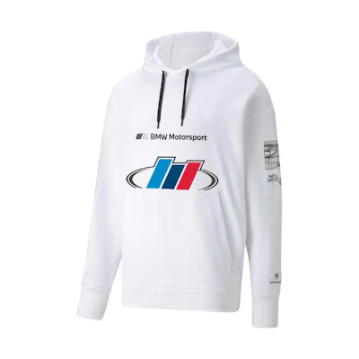 Puma White Hoodie with Logo and Letter Print Design 531125-02