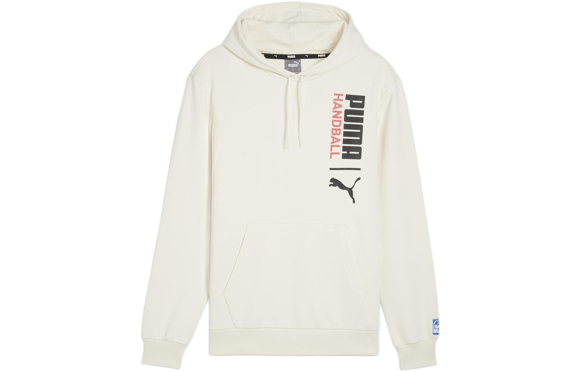 Puma White Hoodie with Vertical Letter Print 658522-08