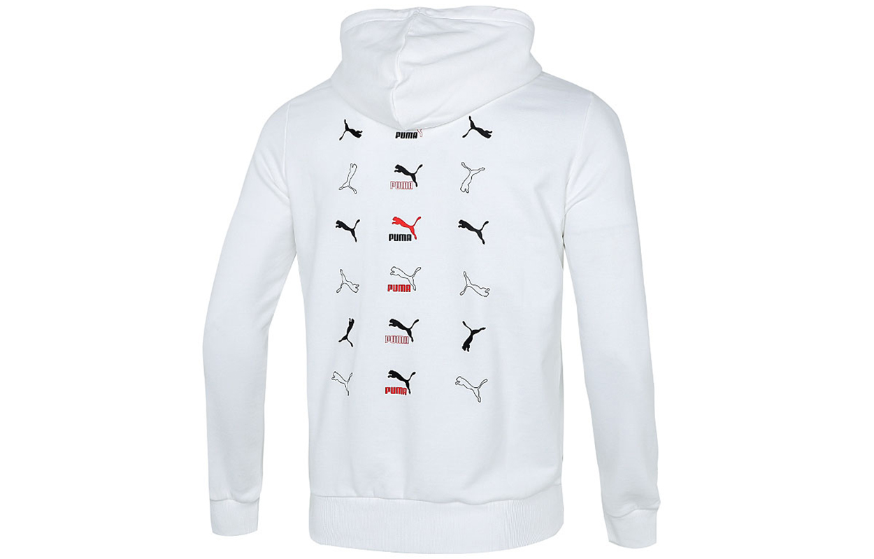 Puma White Knitted Hoodie Casual Jacket 533143-02