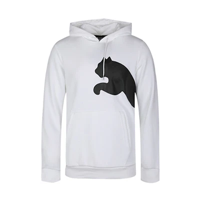 Puma White Knitted Pullover Hoodie Casual Long Sleeve Sweatshirt 580566-02