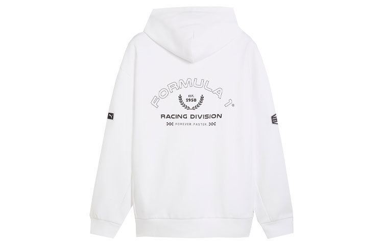 Puma White Letter Print Breathable Casual Hoodie 627124-02