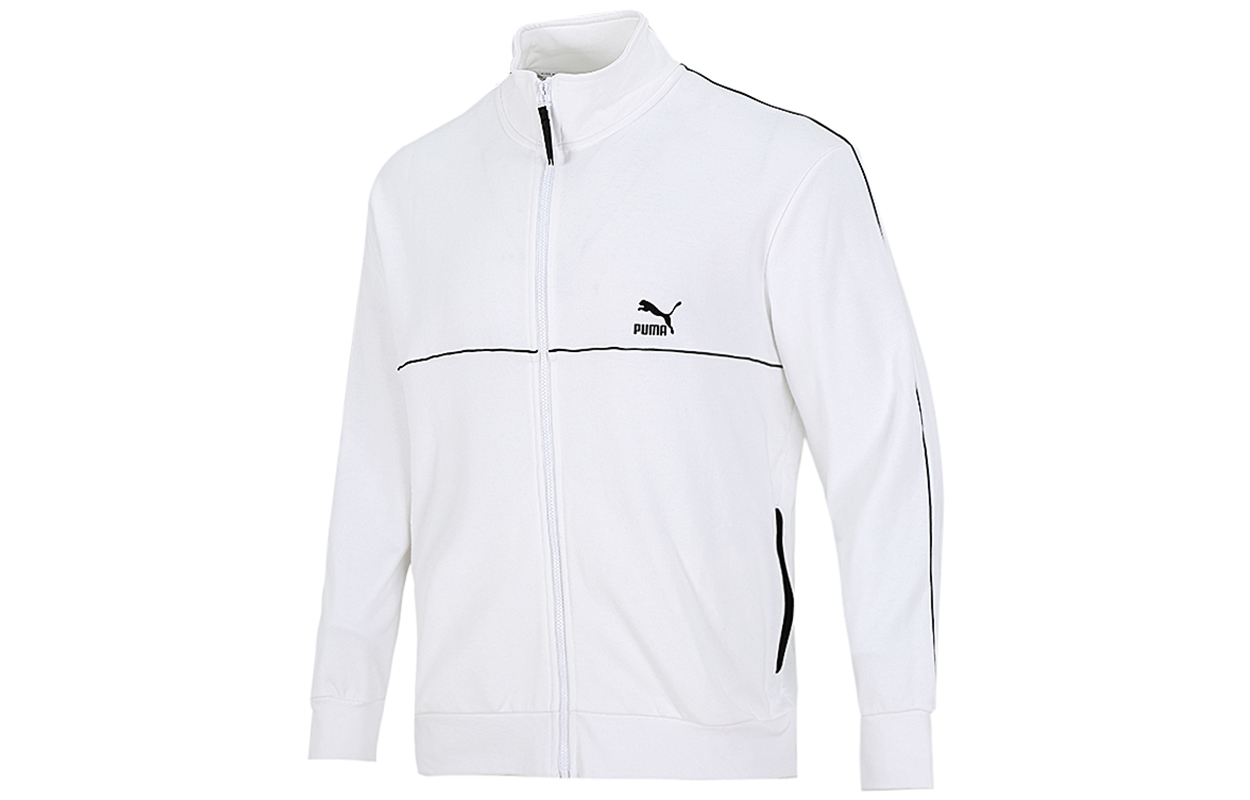 Puma White Logo Jacket for Running and Training - Breathable and Lightweight 531706-02