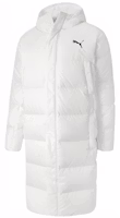 PUMA White Long Oversized Logo Down Coat with Hood Winter Jacket 585403-02 PUMA White Long Oversized Logo Down Coat with Hood Winter Jacket 585403-02