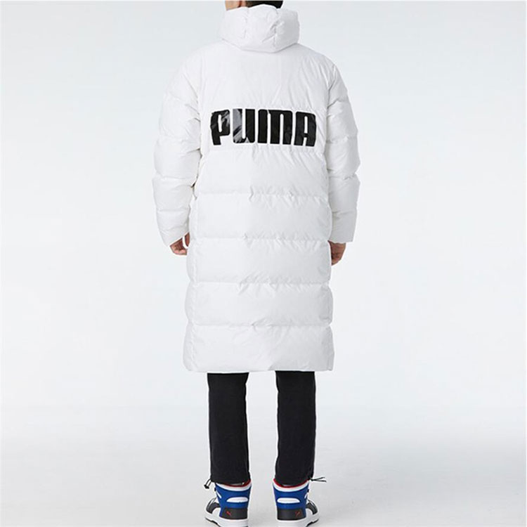 Purchase PUMA 白色連帽長版大Logo羽絨外套 冬季夾克 585403-02