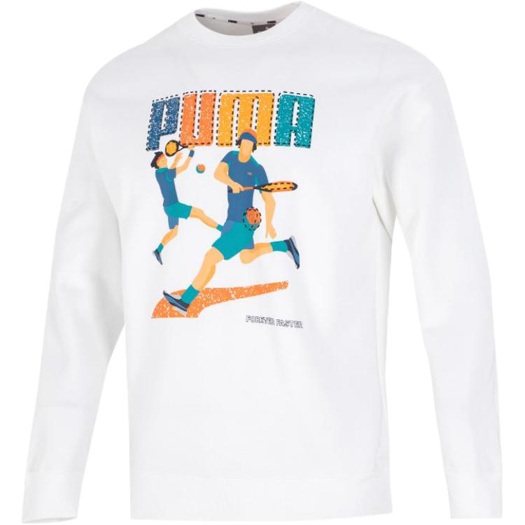 Puma White Outdoor Sport Logo Breathable Durable Casual Sweatshirt 538658-02