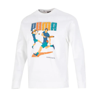 Puma White Outdoor Sport Logo Breathable Durable Casual Sweatshirt 538658-02
