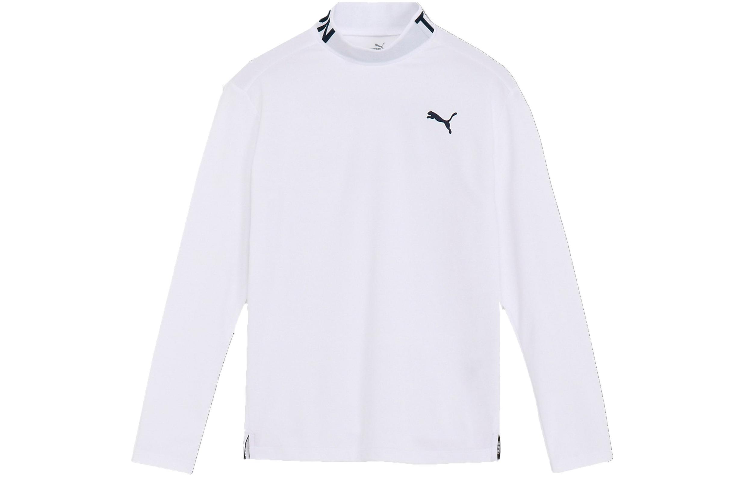 Puma White Printed Half-Turtleneck Pullover Casual Sweatshirt 624918-04