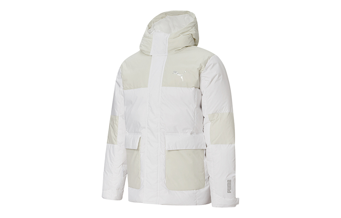 Puma White Protective Down Winter Hooded Jacket 586604-02