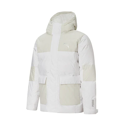 Puma White Protective Down Winter Hooded Jacket 586604-02