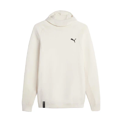 Puma White Pullover Hoodie Solid Color Long Sleeve 620836-87