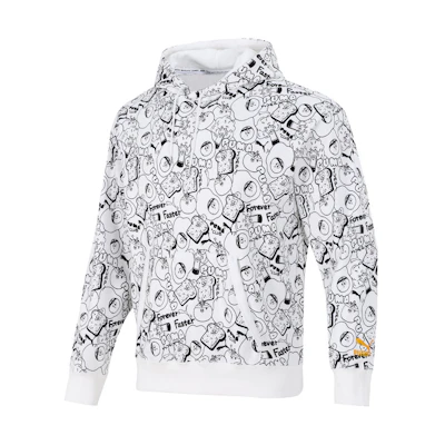 Puma White Pullover Sweatshirt - Sports Print, Breathable, Casual 533200-52