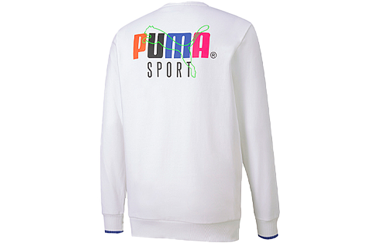 Puma White Pullover Sweatshirt for Running & Casual Wear 598134-02